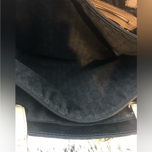 Michael Kors Large Tote Coated Canvas Leather Tech Handbag Black Jet Set - Picture 13 of 14